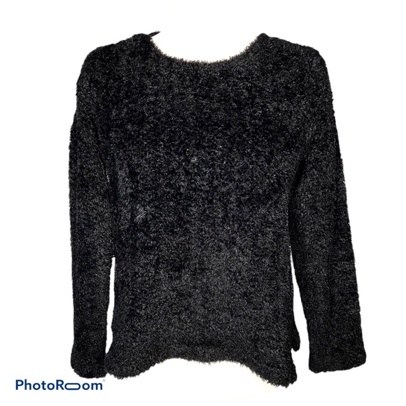 Karen Kane Sweaters - Karen Kane Lifestyle Black Fuzzy Sweater